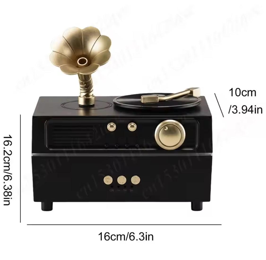 Vintage Gramophone Bluetooth Speaker With Humidifier, Retro Gramophone Air Humidifier, Aroma Humidifier, Home Office Air Purifier
