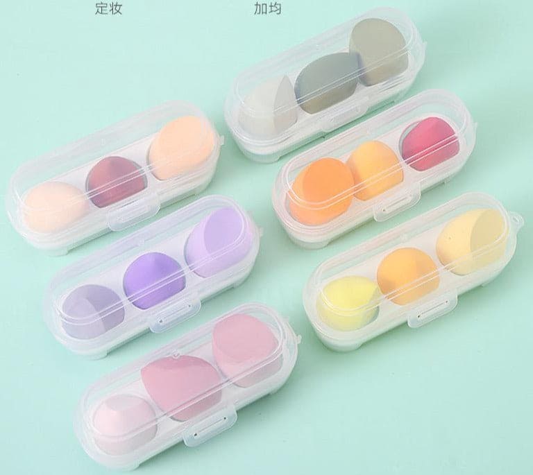Set Of 3 Puff Makeup Sponge Set, Makeup Blender Cosmetic Sponge Cushion, Foundation Powder Sponge, Beauty Egg Tool For Women Makeup Accessories