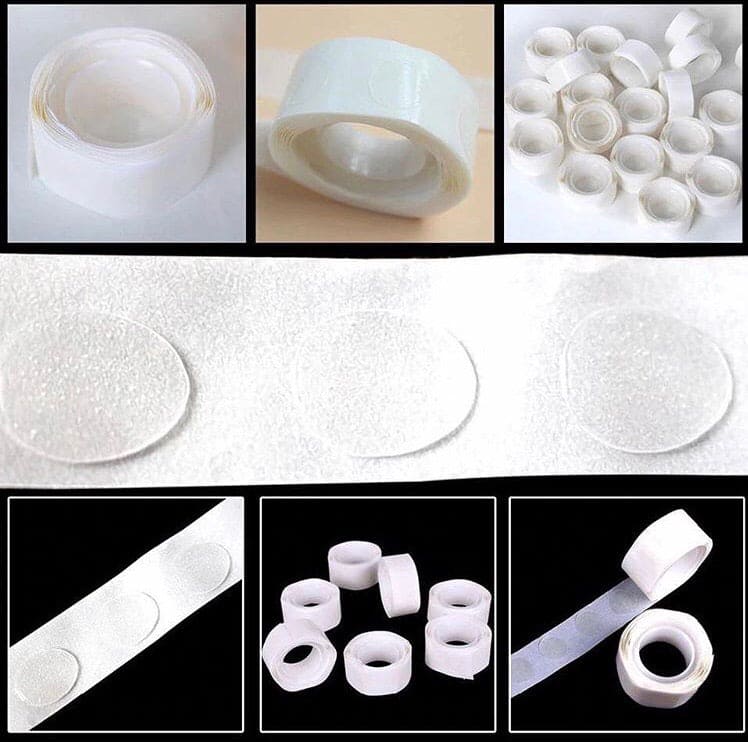 100pcs Balloons Glue Tape, Double Sided Fix Gum Air Balls, Glue Point Tape