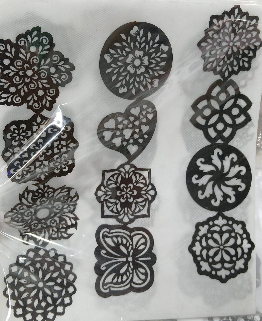 Reusable Mehendi Bunch Stencil, Henna Tattoo Stencil For Women, Body Art Sticker, Reusable Henna Sticker