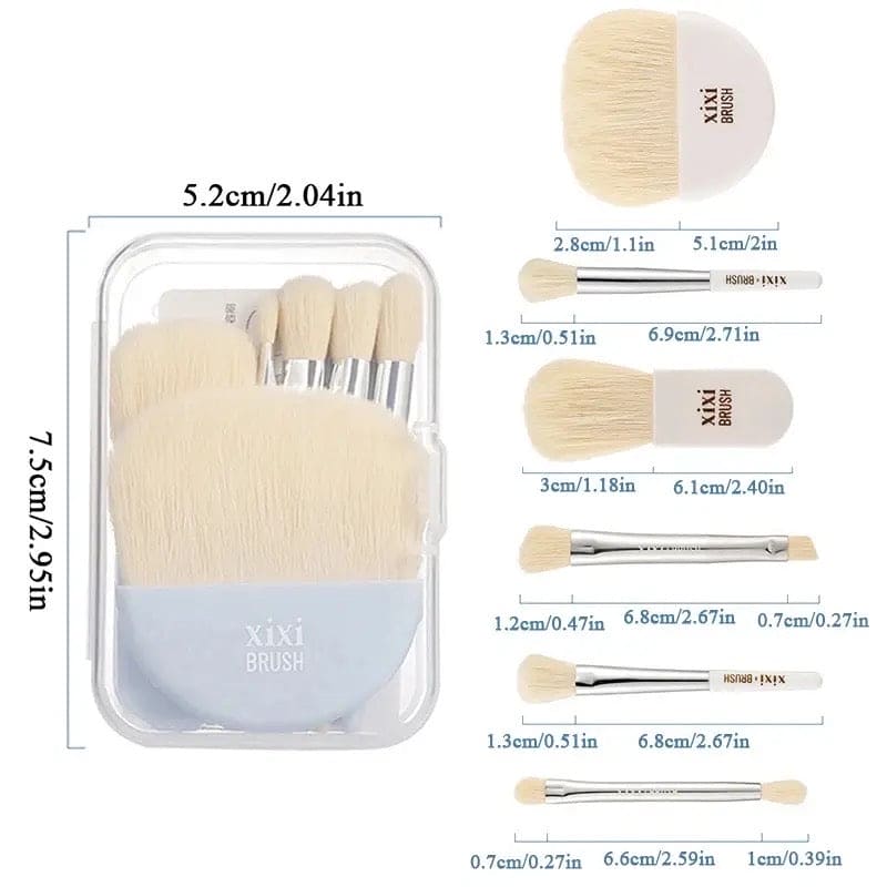 Set Of 4 Candy Makeup Brush Set, Portable Traveling Makeup Brush Set, Beauty Foundation Eye Shadow Tool Makeup Brush Set, Cosmetic Brushes Kit with PVC Case