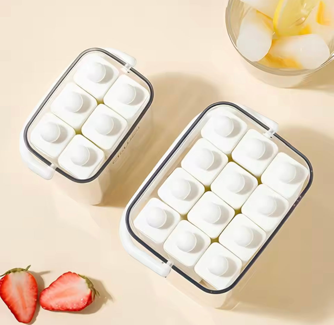 12 Grid Silicone Ice Popsicle Molds With Bucket, Durable Silicone Popsicle Mold with Lid, Portable Frozen Ice Cream Molds