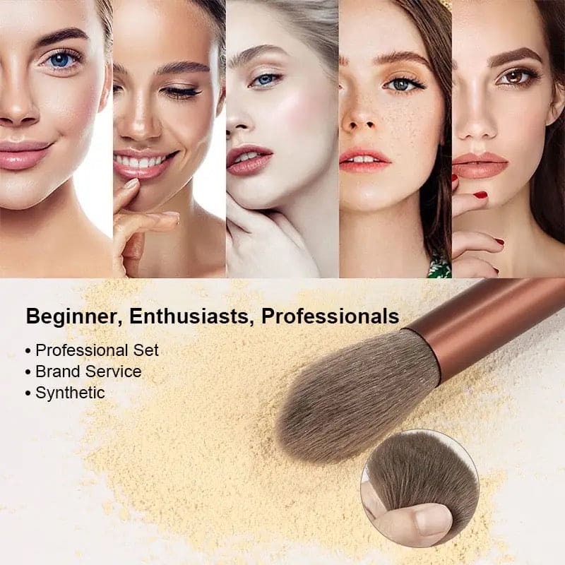 Set of 13 Spring Makeup Brush, Soft Fluffy Professional Kabuki Blend Shadow Makeup Brush, Foundation Blush Powder Eyeshadow Concealer Tools with Bag, Cosmetic Brush Pouch, Festival Beauty Cosmetic Tool, Premium Makeup Brush Set