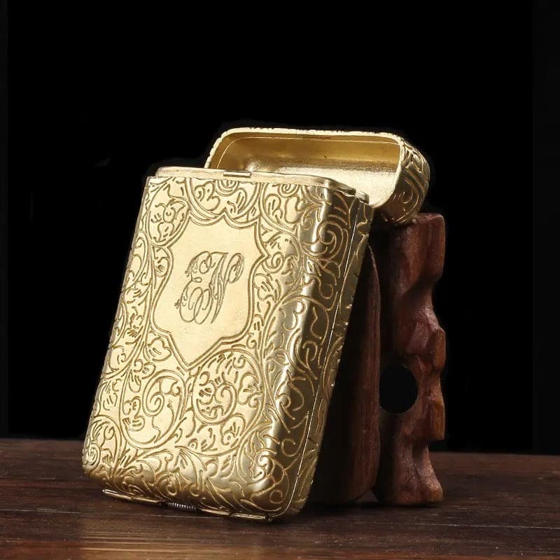 Royal Cigarette Holder, Retro 16 Pcs Cigarette Box, Peaky Blinders Flick Box Holder, Luxury Vintage Carved Cigarette Box, Shelby Smoke Pocket Holder, Portable Smoking Tool, Expandable Cigarette Cases