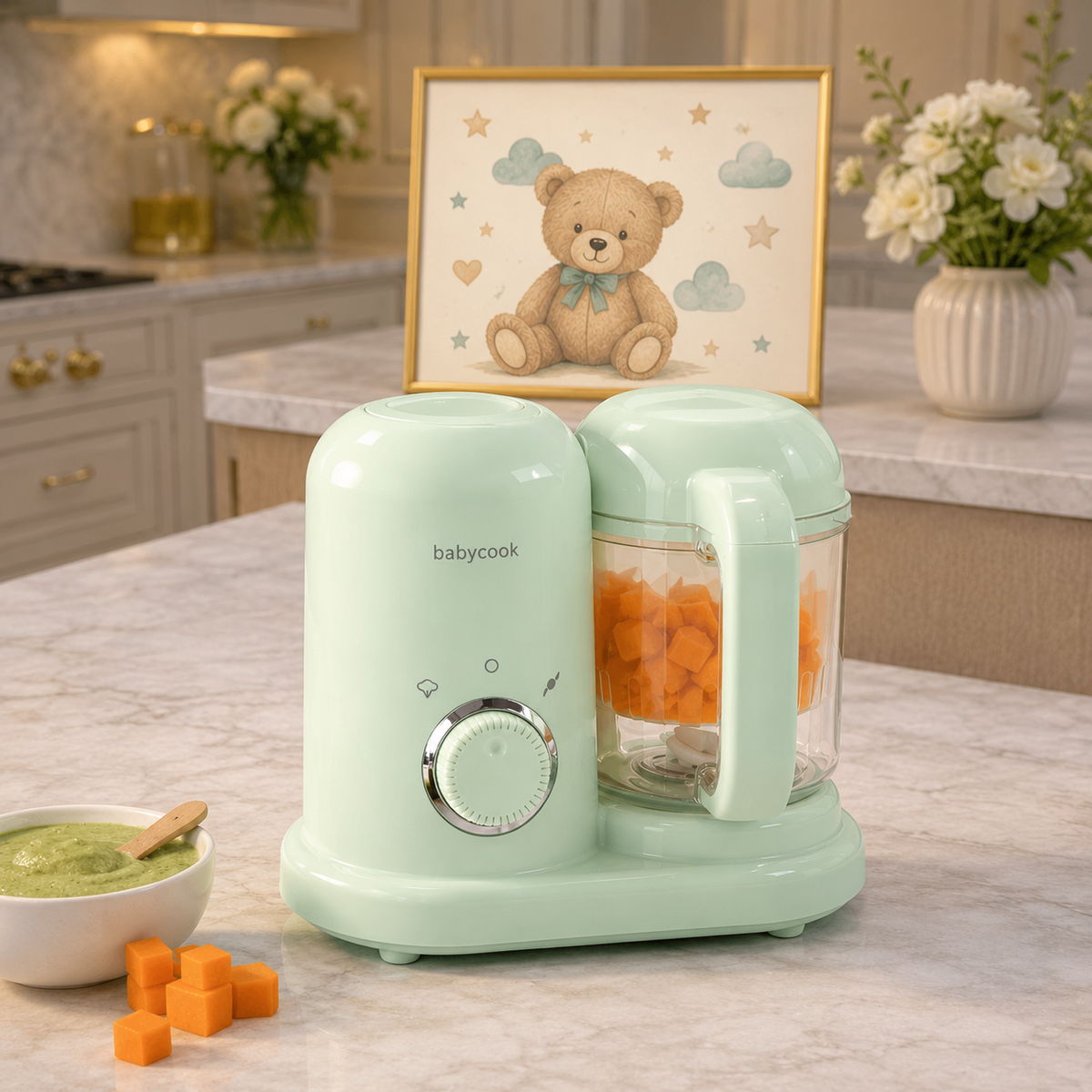 4-in-1 Baby Food Processor – Steam, Blend, Grind & Heat