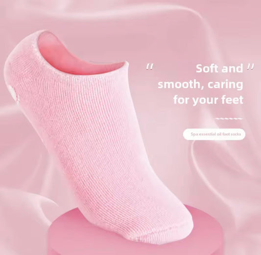 Foot Spa Gel Moisturising Anti Cracked Socks, Feet Care Protector, Full Length Silicone Foot Protector, Reusable Pedicure Silicone Sock