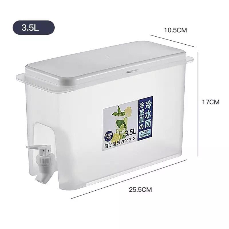 3 Liter Refrigerator Kettle with Faucet, Lemonade Drinkware Water Cooler, Ice Water Beverage Dispenser, Plastic Drink Dispenser For Refrigerator
