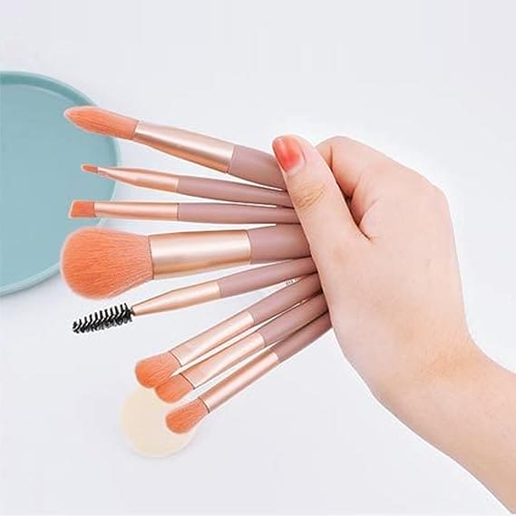 Set Of 8 Professional Makeup Brushes, Mini Travel Portable Soft Makeup Brushes,  Soft Fluffy Makeup Brush Set, Foundation Blush Powder Eyeshadow Concealer Tools with Bag