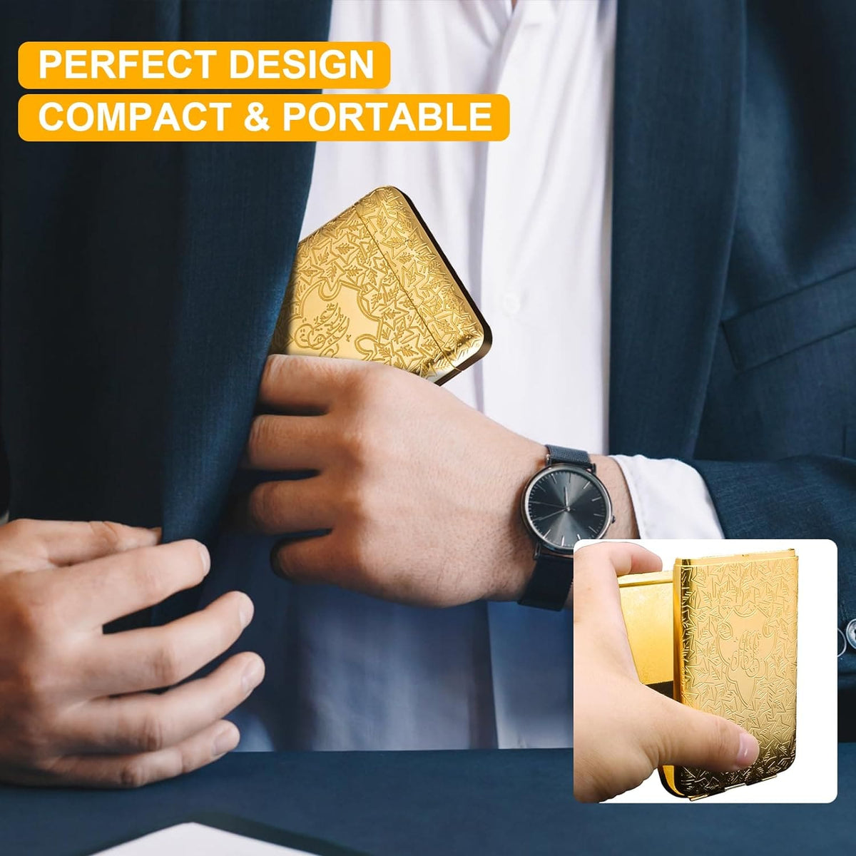 Royal Cigarette Holder, Retro 16 Pcs Cigarette Box, Peaky Blinders Flick Box Holder, Luxury Vintage Carved Cigarette Box, Shelby Smoke Pocket Holder, Portable Smoking Tool, Expandable Cigarette Cases