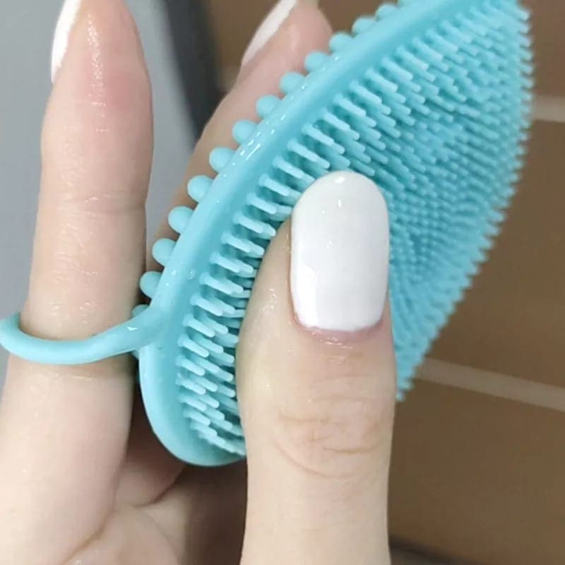 Set of 3 Silicon Heart Sponge, Baby Shampoo Shower Brush, Children Silicone Rubbing Mud, Massage Body Bath Brush, Kids Skin Care Nursing Bath Rubbing Supplies