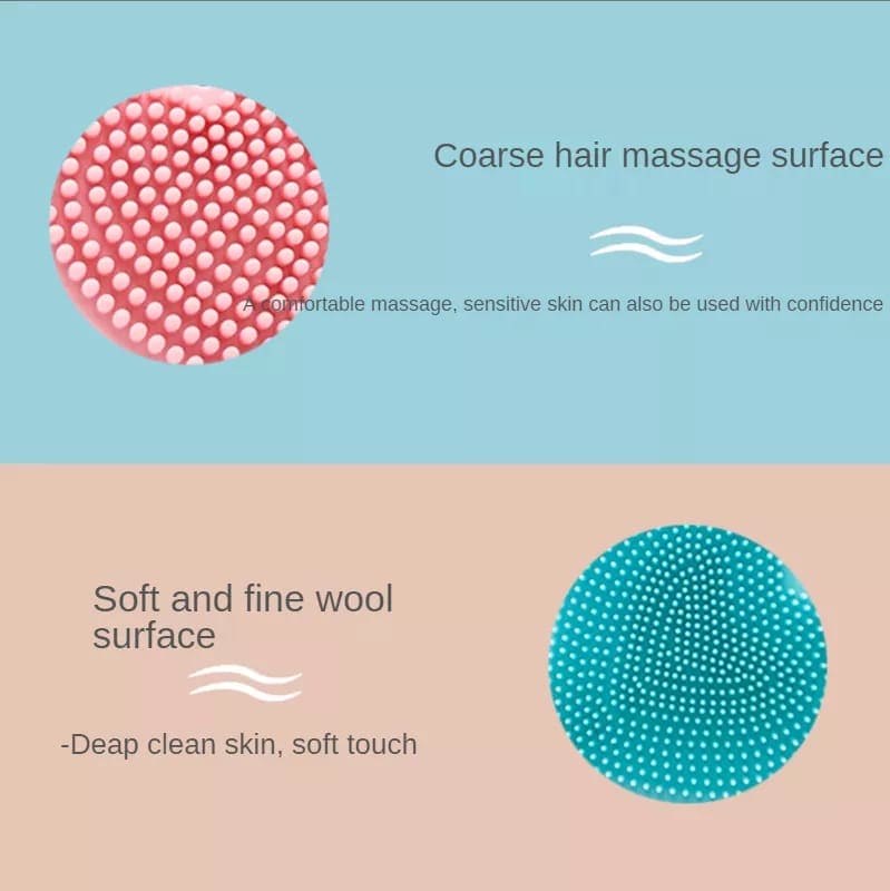 Set of 3 Silicon Heart Sponge, Baby Shampoo Shower Brush, Children Silicone Rubbing Mud, Massage Body Bath Brush, Kids Skin Care Nursing Bath Rubbing Supplies