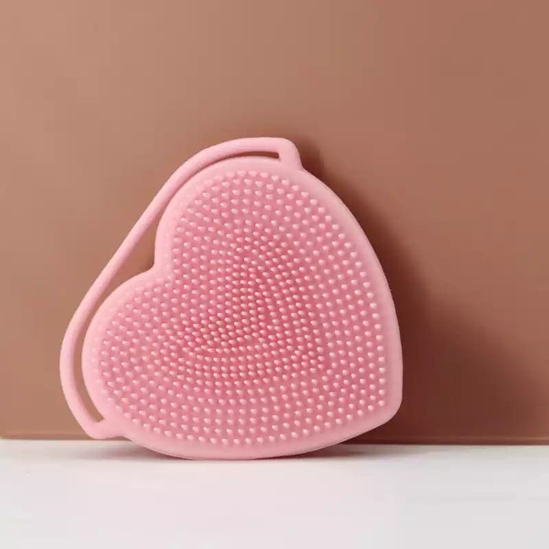 Set of 3 Silicon Heart Sponge, Baby Shampoo Shower Brush, Children Silicone Rubbing Mud, Massage Body Bath Brush, Kids Skin Care Nursing Bath Rubbing Supplies