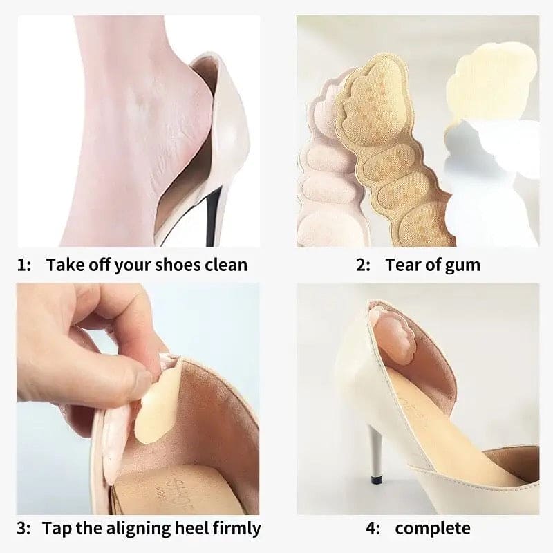 Pair Of Butterfly Shoe Insole, Heel Liner Grips Protector, Anti Keep Abreast Heel Pads, Foot Care Insert Cushion, Anti Slip Shoe Massage Insoles Stickers, Heel Cushion Snugs, Shoe Sole Supporter