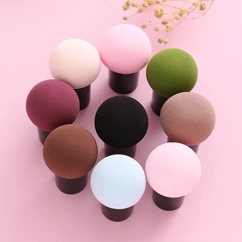 Mushroom Shape Makeup Blender, Cosmetic Foundation Puff, Makeup Powder Puff, Multifunction Dry & Wet Beauty Makeup Tool, Cosmetic Puff for Liquids Foundation, Facial Foundation Makeup Sponge