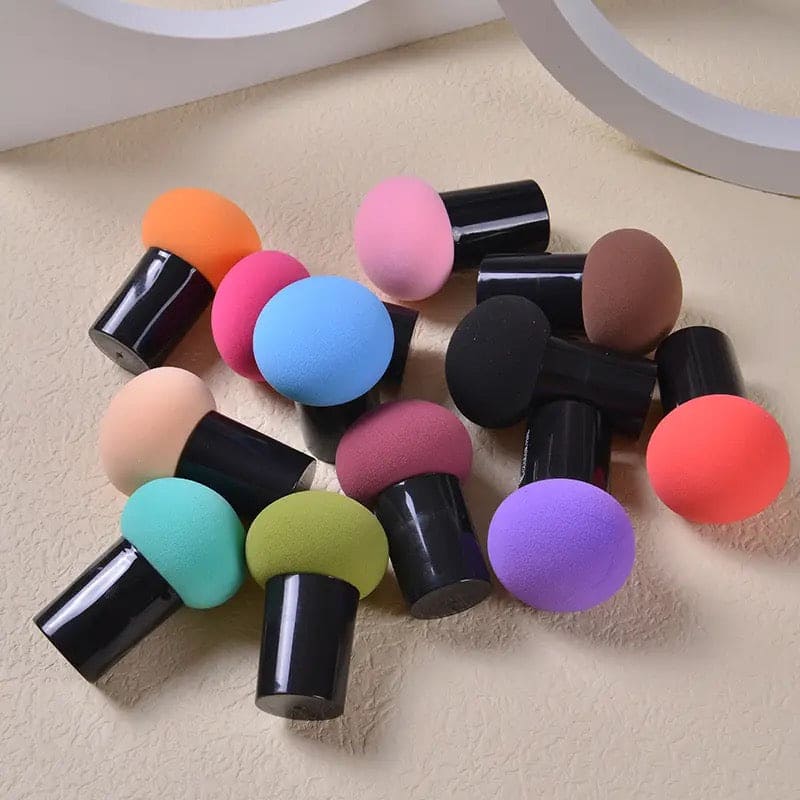 Mushroom Shape Makeup Blender, Cosmetic Foundation Puff, Makeup Powder Puff, Multifunction Dry & Wet Beauty Makeup Tool, Cosmetic Puff for Liquids Foundation, Facial Foundation Makeup Sponge