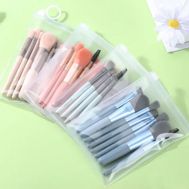 Set Of 8 Mini Makeup Brush Set, Soft Synthetic Hair Brushes, Eyeshadow Foundation Sculpting Brushes, Portable Soft Concealer Brush, Beauty Foundation Eye Shadow Tool Eyelash Brush With Bag