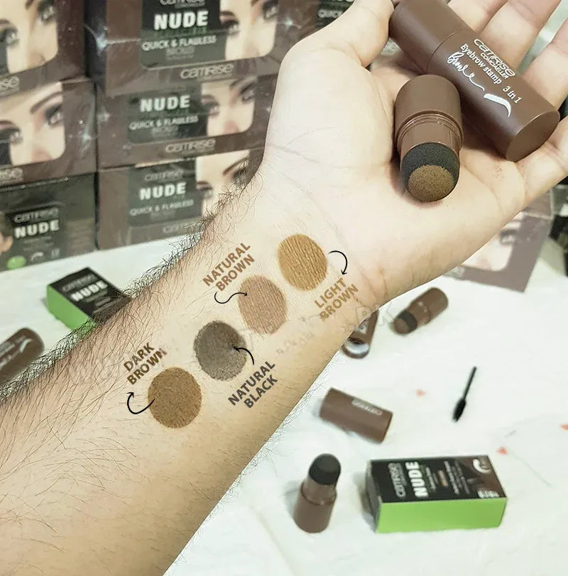 3 In 1 Eyebrow Shaping Stamp, Catirise Hairline & Eyebrow Shaping Stamp, Eyebrow Print Versatile, Women Eyebrow Stamp