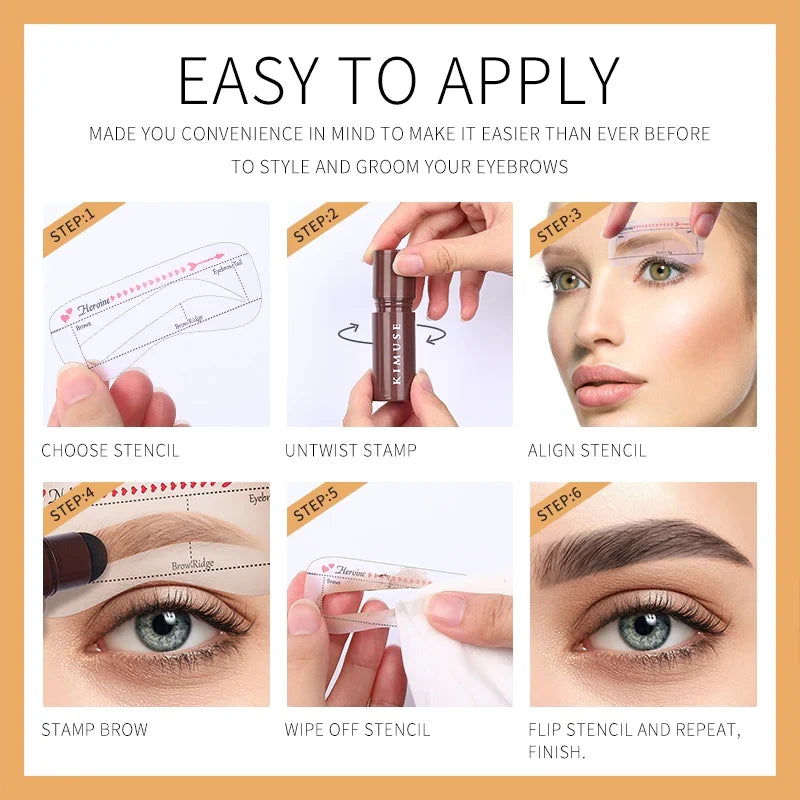 3 In 1 Eyebrow Shaping Stamp, Catirise Hairline & Eyebrow Shaping Stamp, Eyebrow Print Versatile, Women Eyebrow Stamp