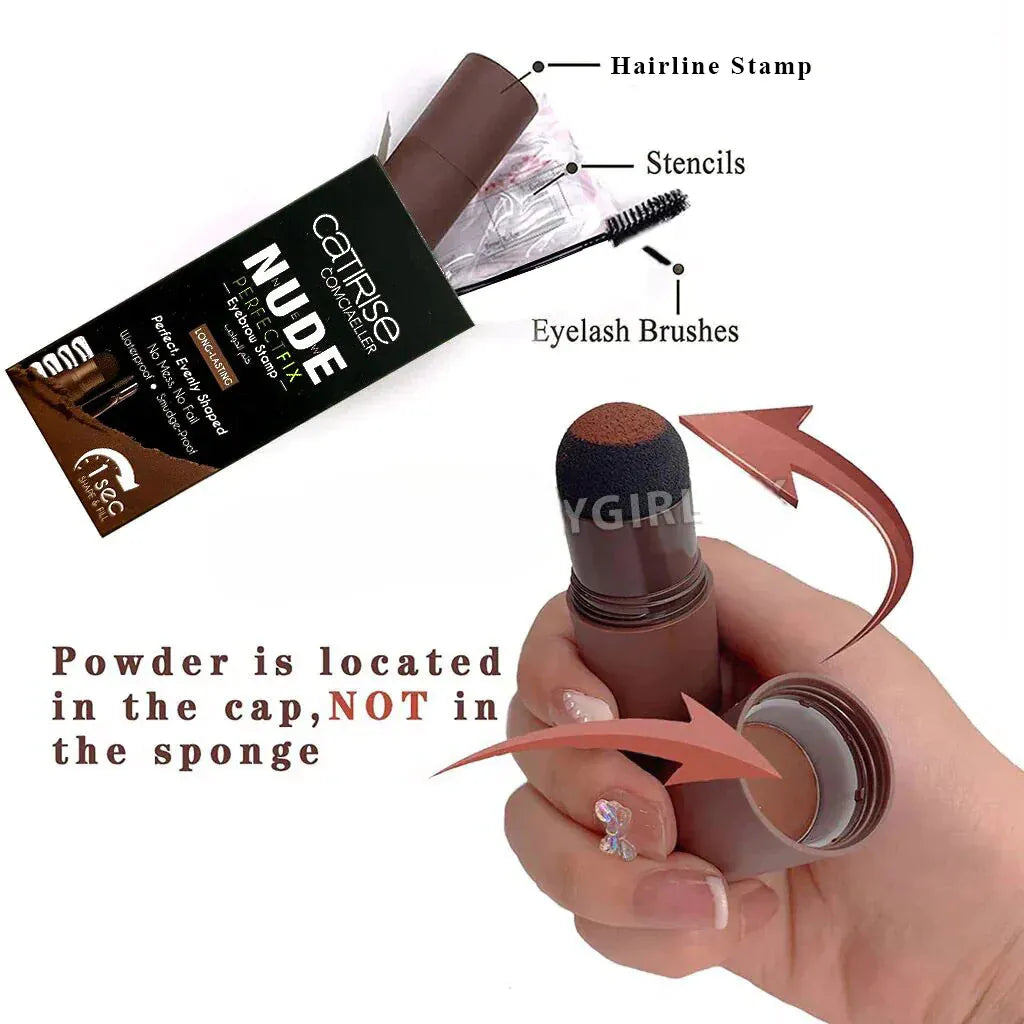 3 In 1 Eyebrow Shaping Stamp, Catirise Hairline & Eyebrow Shaping Stamp, Eyebrow Print Versatile, Women Eyebrow Stamp